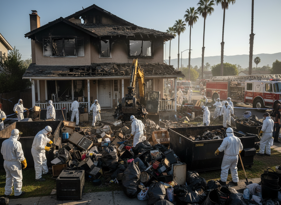 Hoarding Cleanup After Fire in Sherman Oaks, CA